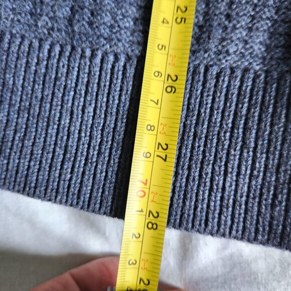 Denver Hayes Cardigan Sweater Mens Size XL Blue Knit Full Zip Long Sleeve - Picture 5 of 12